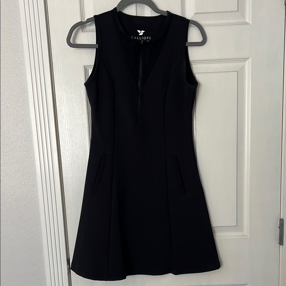 Calliope Black Sleeveless Golf Dress